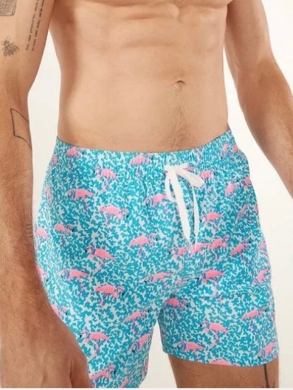 Chubbies The Domingos Are For Flamingos Swim Trunks Men's Medium W/5.5" Inseam